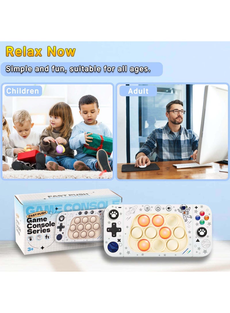 Fast Push Handheld Game, Pop Light Up Game Toy Upgrade 2, Gently Push to Close Lit Bubbles, Pop It, Finger Sensory Toy Birthday Gift for Kids Boys  Girls Teens 6  Older - Image 5