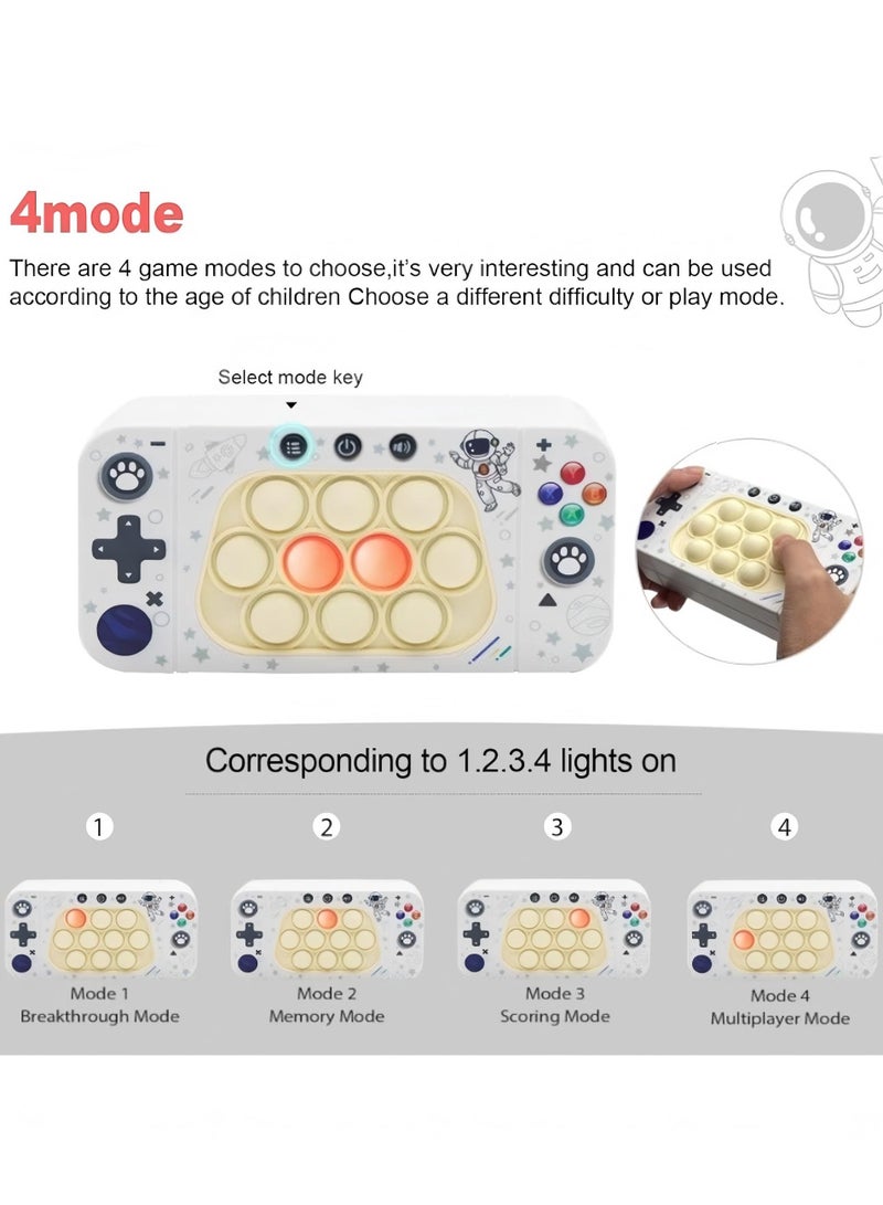 Fast Push Handheld Game, Pop Light Up Game Toy Upgrade 2, Gently Push to Close Lit Bubbles, Pop It, Finger Sensory Toy Birthday Gift for Kids Boys  Girls Teens 6  Older - Image 2