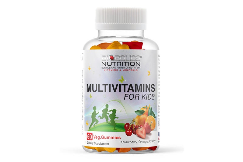 BIOBOLICS  MULTIVITAMIN FOR KIDS STRAWBERRY AND ORANGE AND CHERRY 60 VEG GUMMIES - Image 1