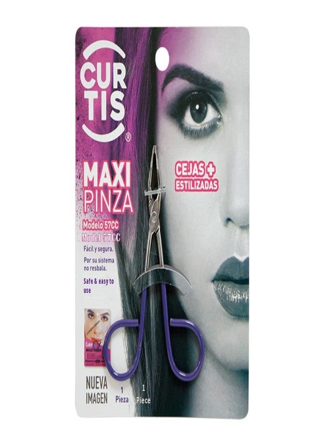 CURTIS PROFESSIONAL Eyebrow TWEEZERS with Easy Scissor Handle The BEST PRECISION EYEBROW TWEEZERS Men/Women; PORTABLE Beauty tool for facial Hair, Ingrown Hair, Blackhead; (Purple) MADE IN MEXICO - Image 4