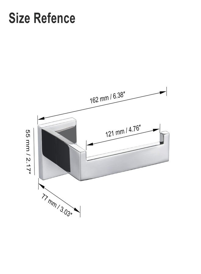 TNOMS Toilet Paper Holder Wall Mount Toilet Paper Roll Holder Stainless Steel Polished Chrome - Image 5
