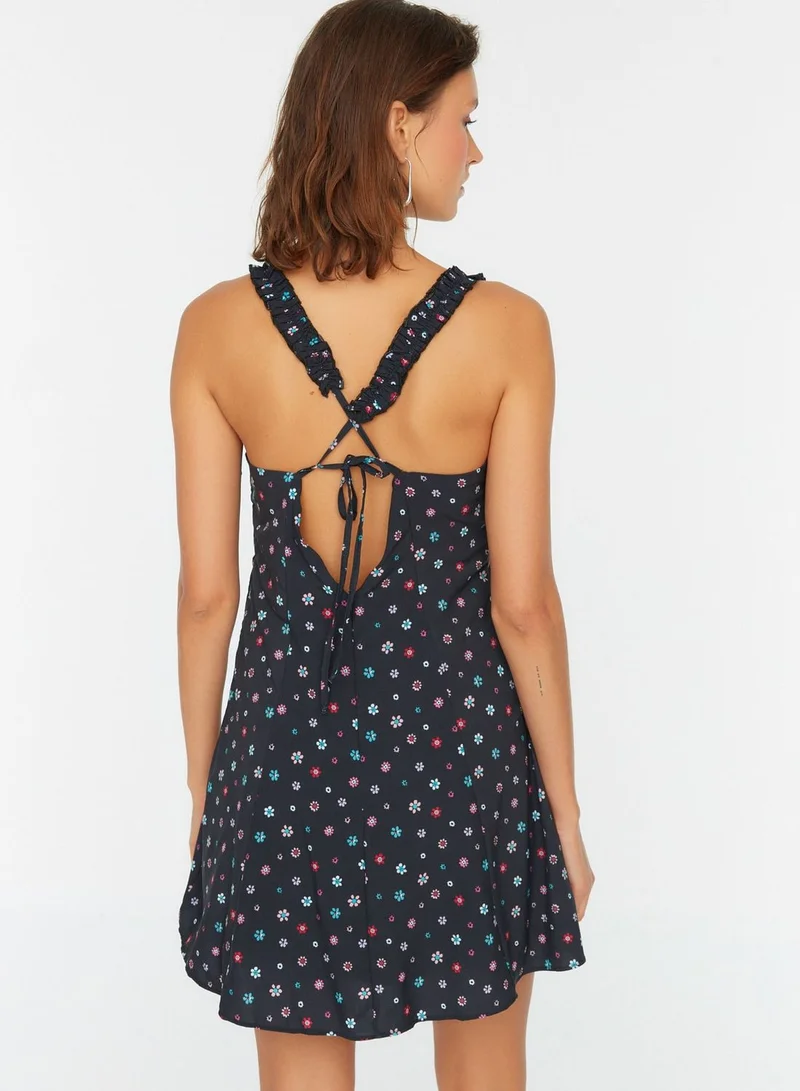trendyol Sweetheart Neck Floral Printed Dress