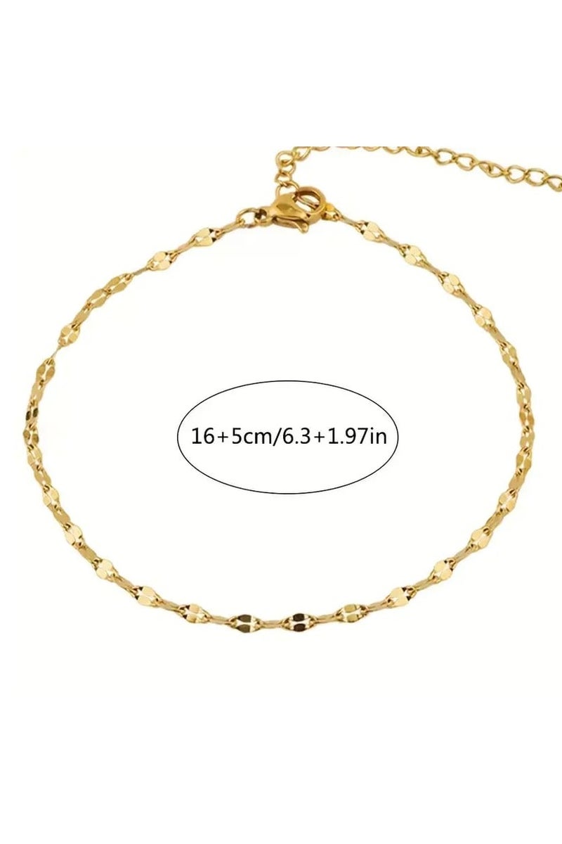 Luxuria Luxury Elegant 18K Gold Plated Chain Bracelets for Women Adjustable Stainless Steel Small Bridesmaid Jewelry Elegant Christmas Gifts for Girls Women - Image 2