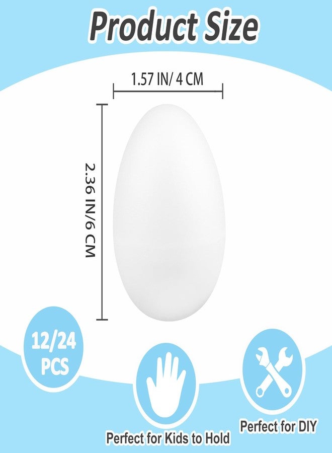 Morcheiong 24 Pcs White Plastic Egg Shakers Musical Instruments, Easter Egg Favors Egg Maracas Shakers for Kids, DIY Set with 24 Pcs Multicolor Pens - Image 2