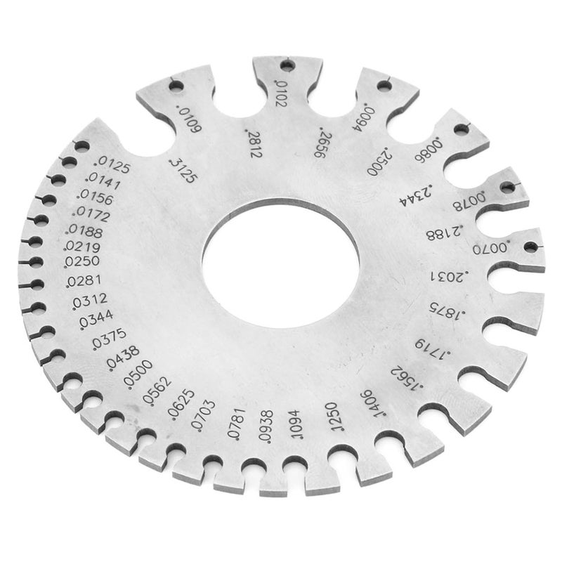 أداة قياس سلك الفولاذ المقاوم للصدع من 0 إلى 36 بوصة بمقياس من 0.3125 إلى 0.007 بوصة مع علامات محفورة متينة - Image 5