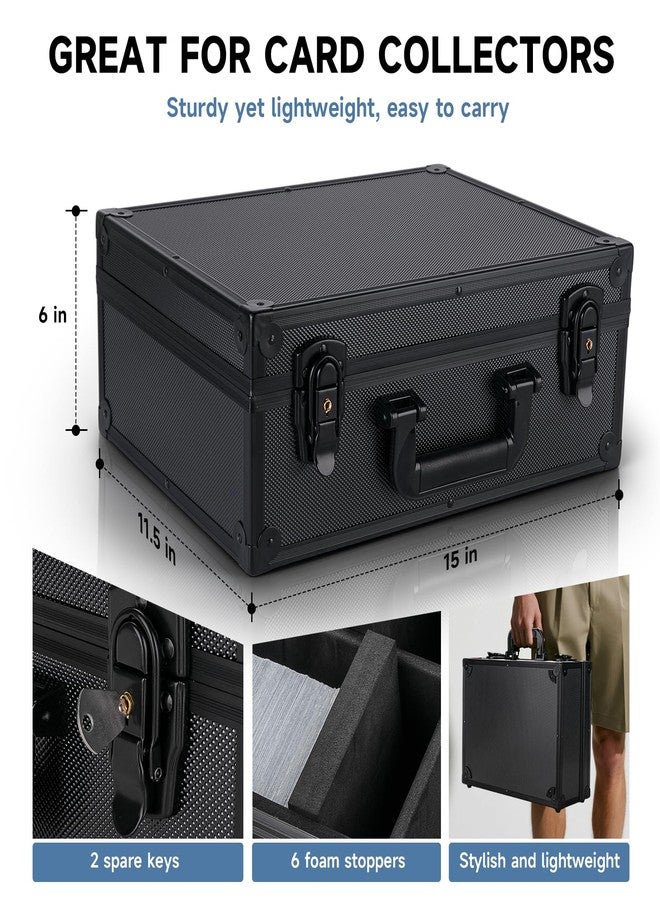 Eugsph Trading Card Storage Box for 3" X 4" 35pt Toploaders 600+, Sturdy Secure Large Capacity Hard Case with 6 Foam Stoppers, Fits Toploader Magnetic Holders MTG Baseball Sports Card Storage Box Case - Image 5