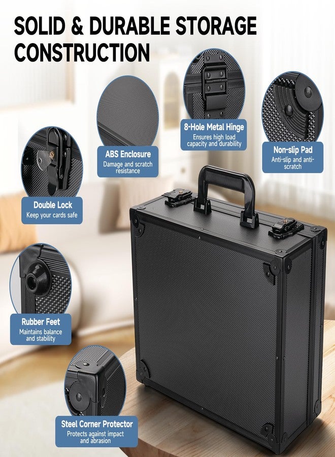 Eugsph Trading Card Storage Box for 3" X 4" 35pt Toploaders 600+, Sturdy Secure Large Capacity Hard Case with 6 Foam Stoppers, Fits Toploader Magnetic Holders MTG Baseball Sports Card Storage Box Case - Image 4