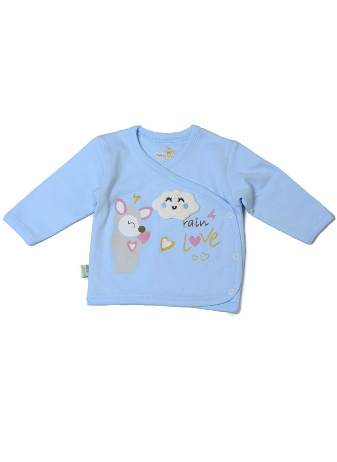 BabyShoora - Baby 5 pcs Set Footed Pants & Top, beanie, Socks, & Bib - Image 1