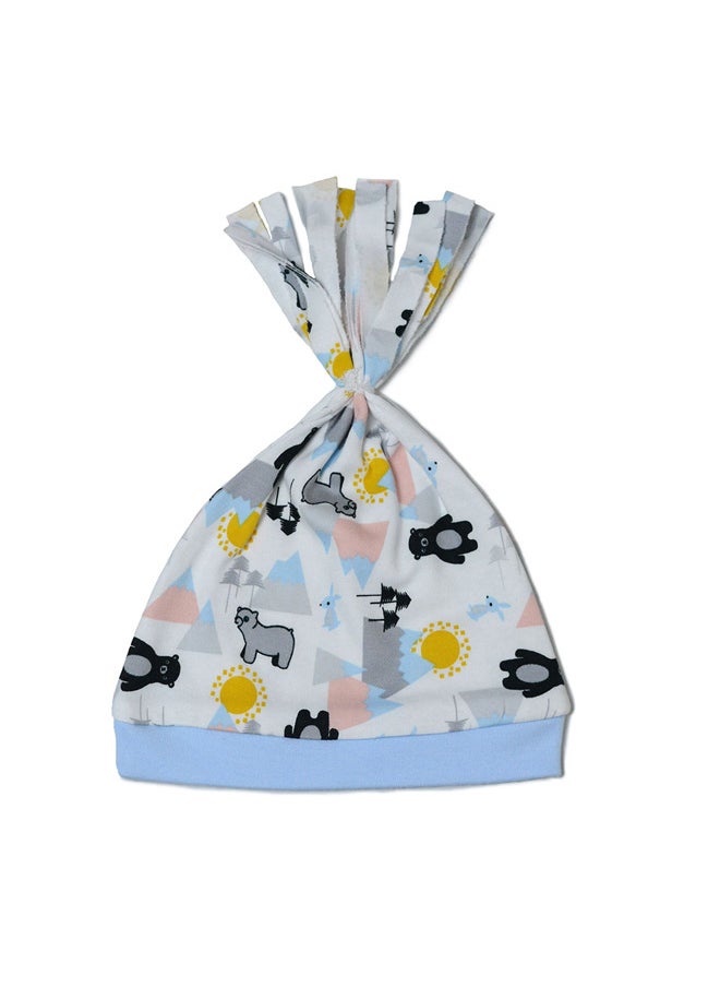 BabyShoora - Baby 5 pcs Set Footed Pants & Top, beanie, Socks, & Bib - Image 1