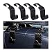 Kewucn 4 Pack Car Seat Headrest Hook Stylish Back Seat Hook Holder Organizer for Handbag Purse Clothes Coats Grocery Bags Universal Vehicle Interior Accessories for Most Cars Carbon Fiber Black - Image 2