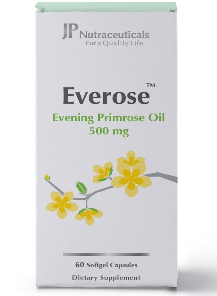 JP Nutraceuticals JP Everose Evening Primrose Oil 500 mg For Women 60 Capsules - Image 2