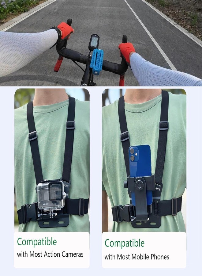 CEUTA Chest Mount Harness Strap Cell Phone Holder Mount For Video Recording Bike/Kayak/Fishing/Skateboard POV/Vlog For Smartphone Mobile For Gopro Hero 12 11 10 9 8/Insta360/DJI - Image 2