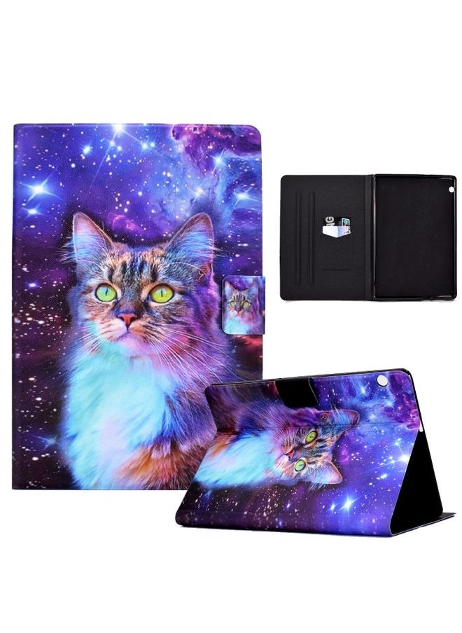 HuHa - Case Cover For Huawei MediaPad T3 10 Electric Pressed TPU Leather Tablet Case Star Cat - Image 1