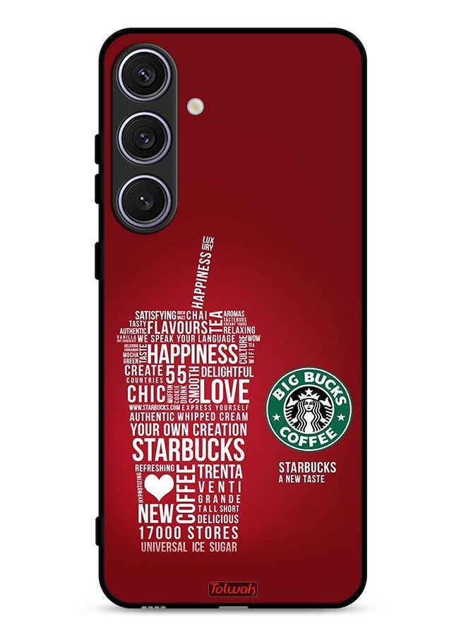 Tolwak Samsung Galaxy S24 5G Protective Case Cover Coffee Sticker - Image 1