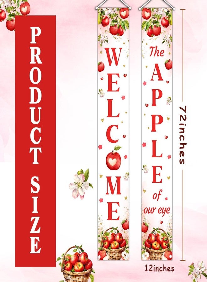 ميهوفوند لافتة باب معلقة من MEHOFOND على شكل تفاحة خريفية لحفل استقبال الطفل على الشرفة، لافتة باب معلقة على شكل عين الطفل، لافتة باب لحفل استقبال الطفل، ديكور حفلات من الداخل والخارج - Image 2