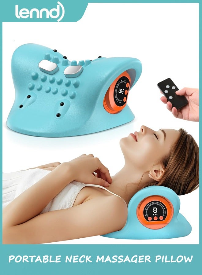 LENND 2025 Rechargeable Portable Neck Massager Pillow3-in-1 Shiatsu Neck & Back Massager with Remote Control - Heat/Vibration/Deep Tissue Modes, Portable for Car/Office/Home, USB-C Rechargeable ﻿ - Image 1