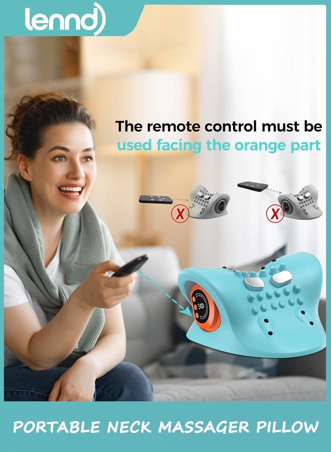 LENND 2025 Rechargeable Portable Neck Massager Pillow3-in-1 Shiatsu Neck & Back Massager with Remote Control - Heat/Vibration/Deep Tissue Modes, Portable for Car/Office/Home, USB-C Rechargeable ﻿ - Image 2