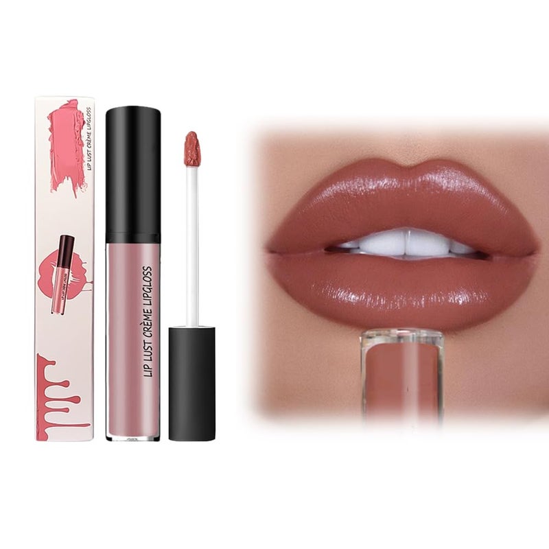 12 Colors Cream Texture Lipstick, 2026 Upgrade 12 Colors Lips Staining Lip Oil Long Lasting Lip Gloss Natural Non-Stick Non-Fading Liquid Lipstick, Hydrating Lip Tint Waterproof LipStain (#7) - Image 1