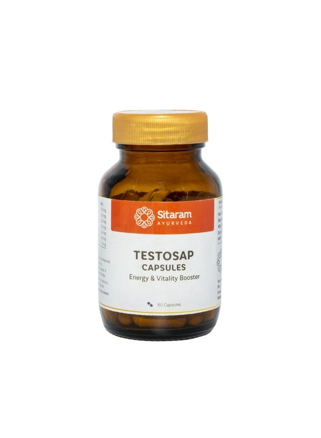 SITARAM Sitaram Ayurveda Testosap Capsule 60 Nos | Kerala Ayurvedic Natural Testosterone Booster for Men with Aswagandha, Musli, Gokshura, Shilajit & Kapikacchu  - Image 1
