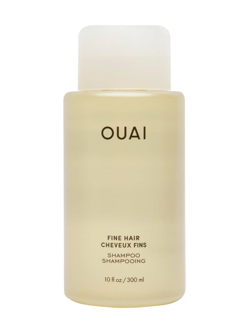 OUAI Fine Shampoo - Volumizing Shampoo with Strengthening Keratin, Biotin & Chia Seed Oil for Fine Hair - Delivers Clean, Weightless Body - Paraben, Phthalate & Sulfate Free Hair Care - 10 fl oz - Image 1