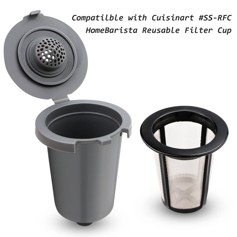 FIRJOY Reusable Filter Cup For Cuisinart  Gray (2 Pack) - Image 3