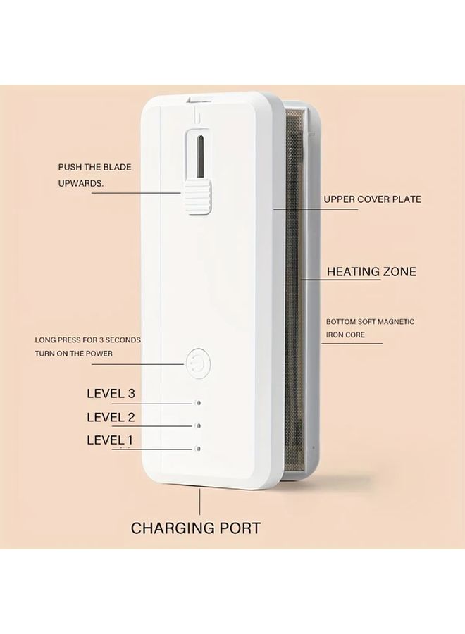 White Portable Sealing Machine 1300mAh USB Food Bag Sealer Recloser Fresh Keep Mini Kitchen Gift - Image 4