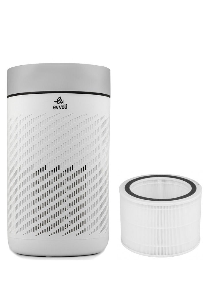 evvoli Air Purifier with Extra Filter Suitable for Medium Rooms - 27㎡ Coverage EVAP-27UW-Filter-27 White - Image 1