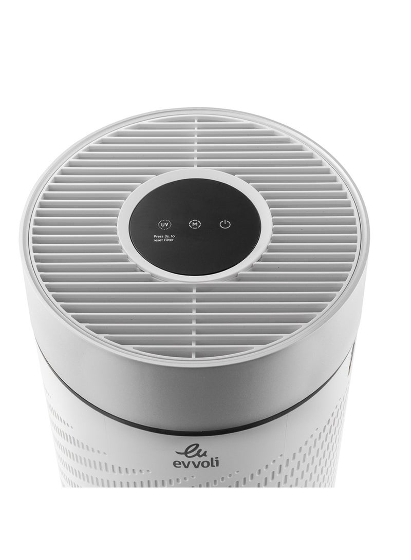 evvoli Air Purifier with Extra Filter Suitable for Medium Rooms - 27㎡ Coverage EVAP-27UW-Filter-27 White - Image 4