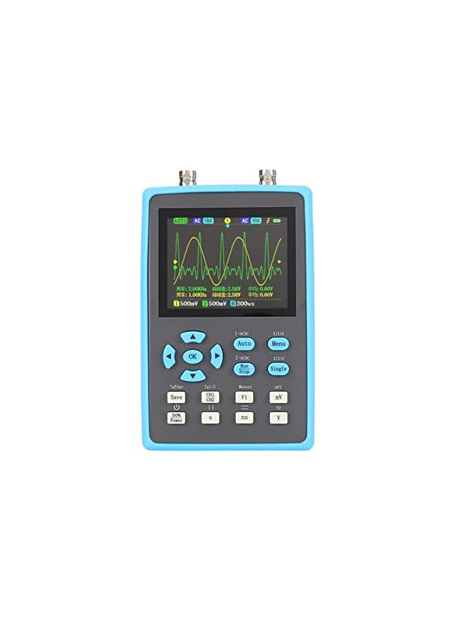 PROMASS promass Handheld Oscilloscope, 2 Channel 120MHz Bandwidth, 2.8in LCD Display, 3 Scan Modes, 14 Measurements  - Image 2