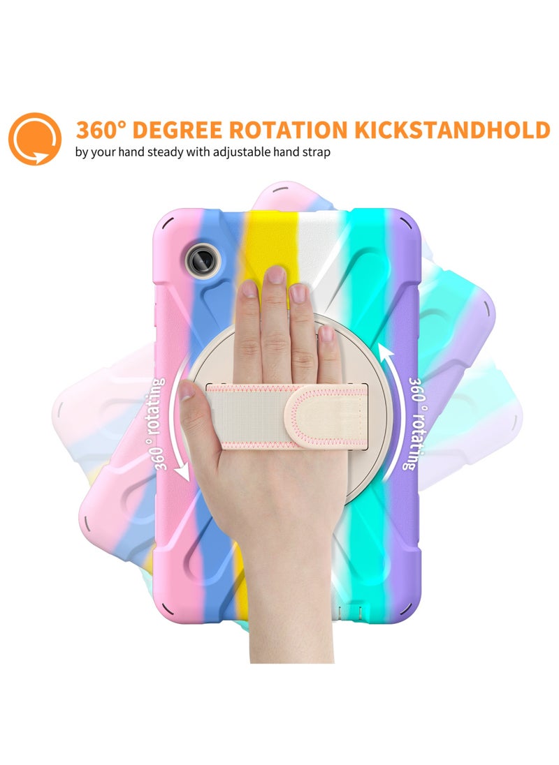 Rock Pow Samsung Galaxy Tab A9 Case 8.7 Inch 2023 SM-X110/X115/X117 for Kids with Screen Protector | Heavy Duty Shockproof Case with Rotating Stand Hand Strap for Galaxy Tab A9 Tablet 2023  - Image 3