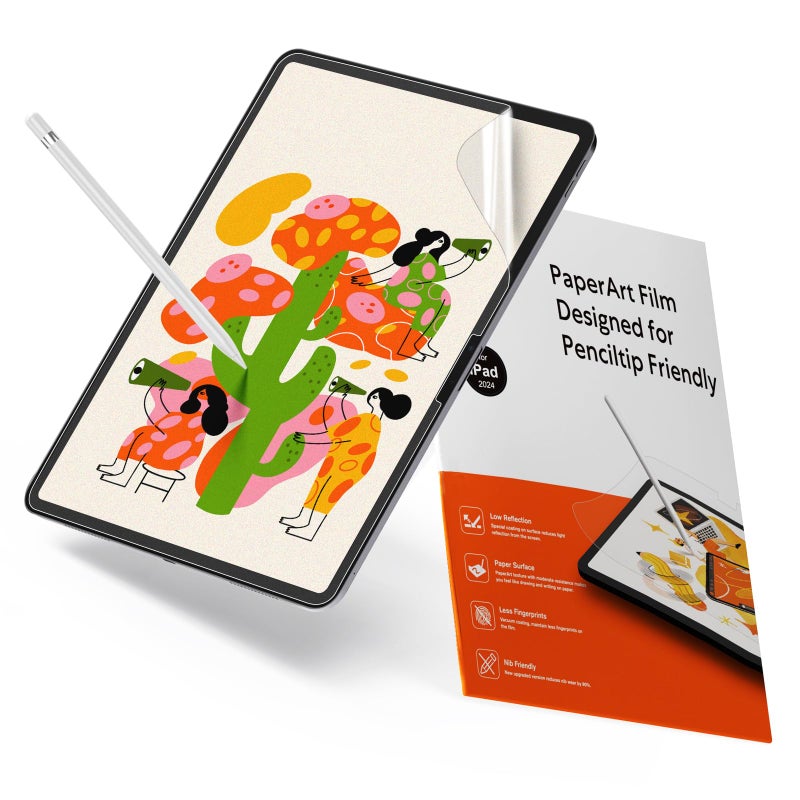 KCT 2 Pack Paperfeel Screen Protector Compatible with iPad Air 13 inch M4/M3/M2 & iPad Pro 13 inch M5 2025/ M4 2024, Paper Write as Real Paper, Anti Glare, Touch Sensitivity - Image 1