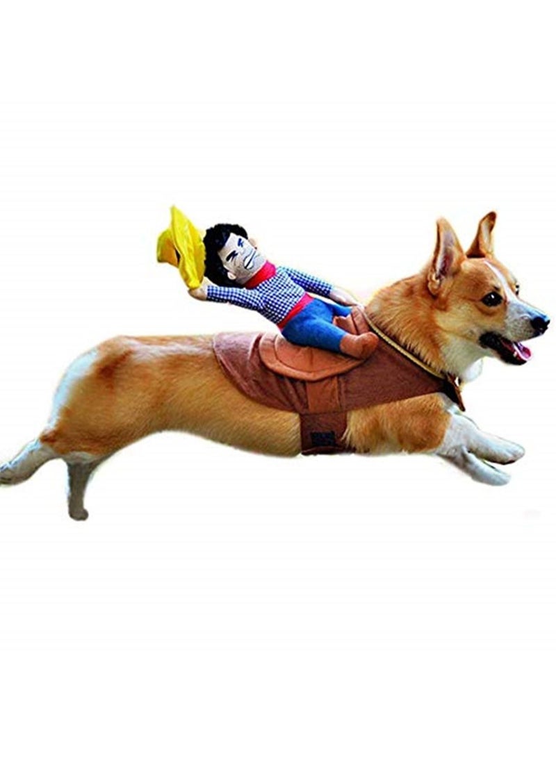 جرو كلب جرو حفلات هالوين كاوبوي مضحك لطيف لينة زي راكبي الملابس - Image 1