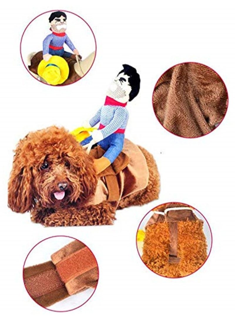 جرو كلب جرو حفلات هالوين كاوبوي مضحك لطيف لينة زي راكبي الملابس - Image 2