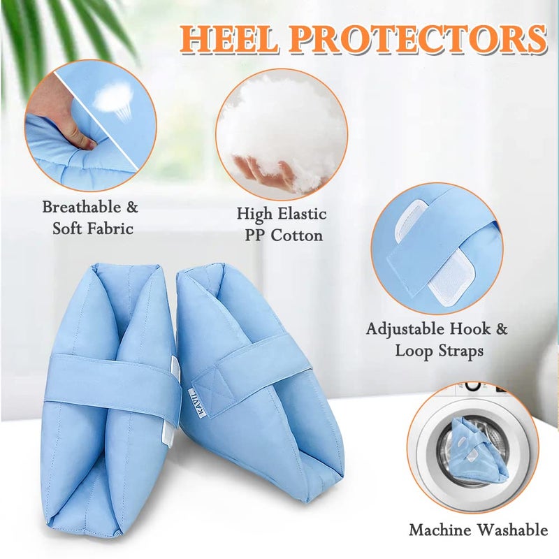 KAVIL Heel Protectors Cushion Pain Relief Foot Pillow for Pressure Sores Foot Support Boot Surgery Recovery Supplies for Elderly Bedridden Pressure Ulcer Cushions Ankle Pillow for Bed, Wheelchair (1 Pair) - Image 3