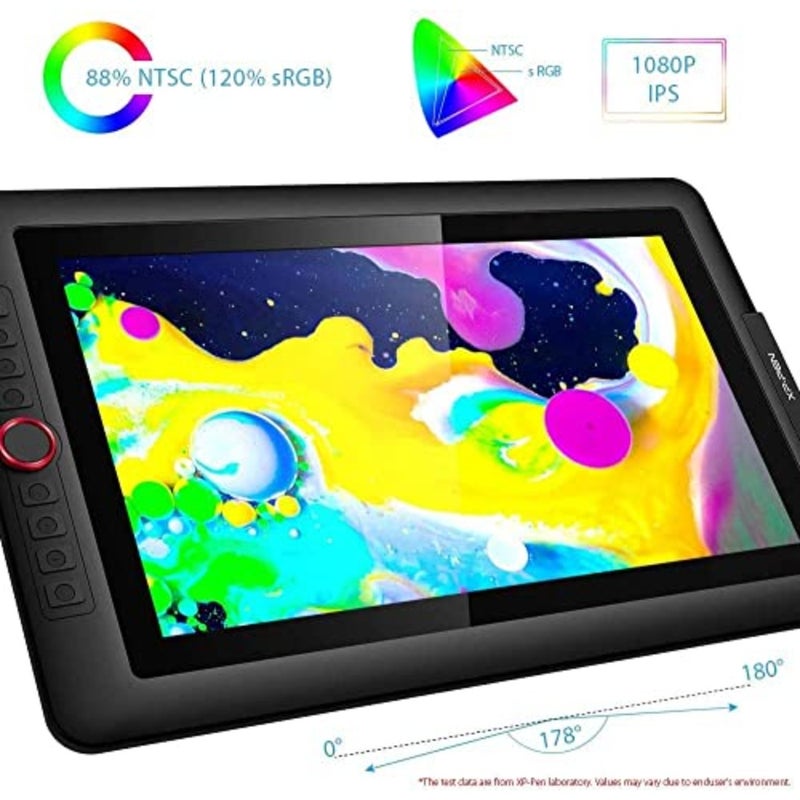تابلت رسم Artist 15.6 Pro V2، وحدة واحدة، فنانون ومصممون رقميون، زجاج مصفح بالكامل مضاد للوهج، رسم حساس للضغط، أحمر، دعم الإمالة و8 مفاتيح اختصار - Image 4