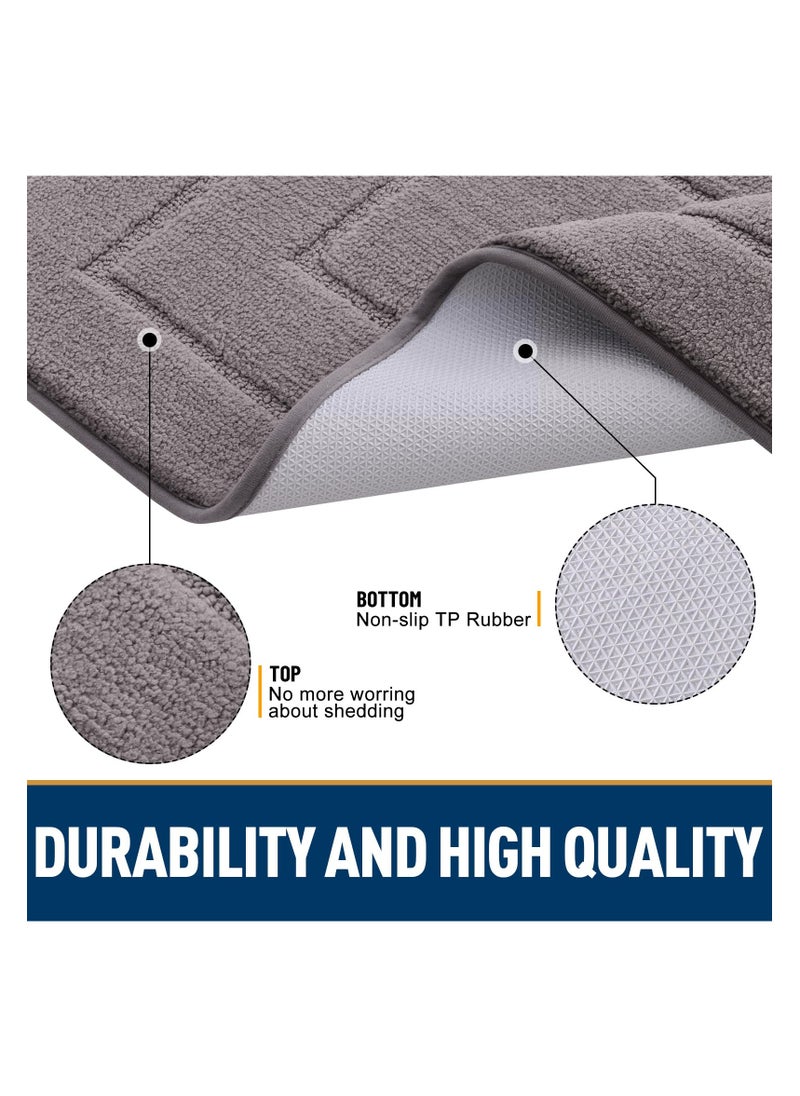 Door Mat Indoor Entrance,Outdoor Door Mats, Kitchen Bathroom Mat, Floor Mat (50*80cm,Grey)