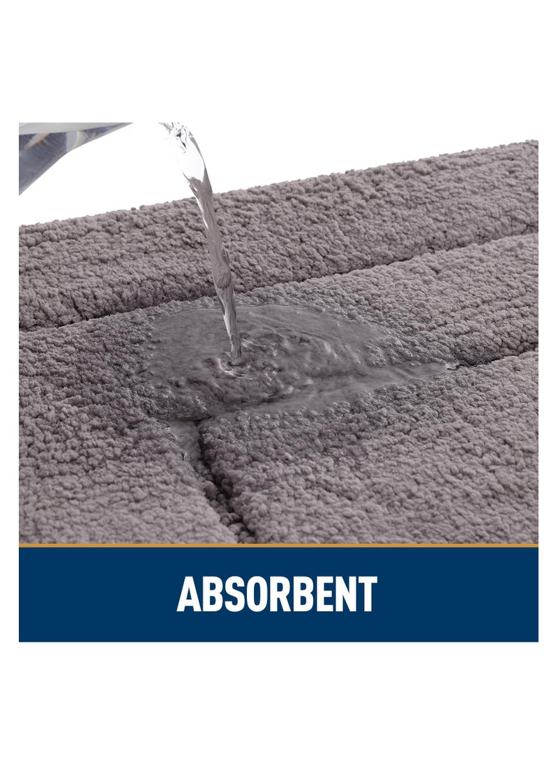 Door Mat Indoor Entrance,Outdoor Door Mats, Kitchen Bathroom Mat, Floor Mat (50*80cm,Grey)