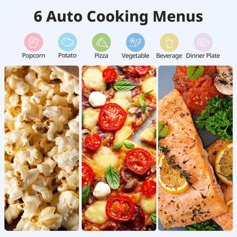 COMFEE' EM720CPL-PM Countertop Microwave Oven with Sound On/Off, ECO Mode and Easy One-Touch Buttons, 0.7 Cu Ft/700W, Pearl White - Image 3