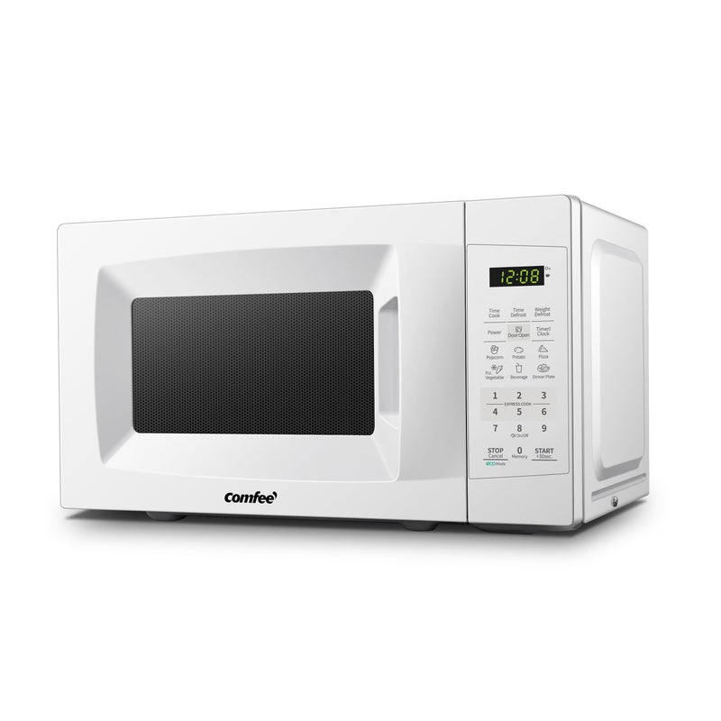 COMFEE' EM720CPL-PM Countertop Microwave Oven with Sound On/Off, ECO Mode and Easy One-Touch Buttons, 0.7 Cu Ft/700W, Pearl White - Image 1