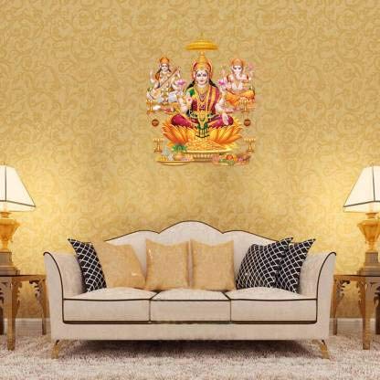 Rangoli Vinyl Wall Sticker Multicolour Vinyl Medium Size 40cm or 50 cm Pack of 1 Sticker, Self-Adhesive - Image 3
