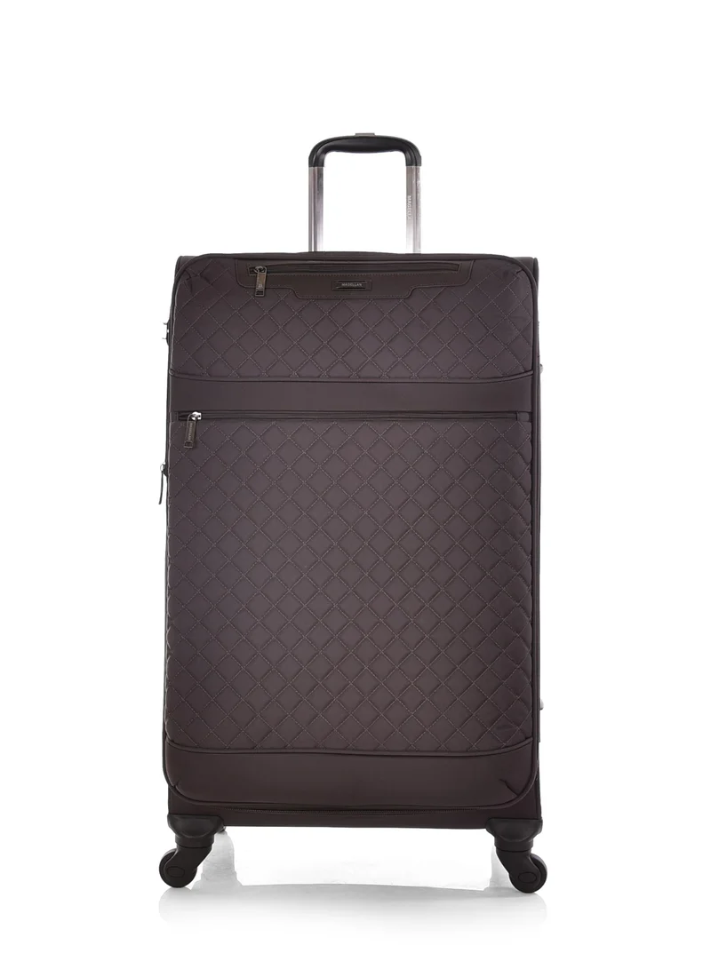 MAGELLAN Magellan Luggage 4 Piece Set Trolley Travel Bag Size 20/24/28/32 Inch Brown