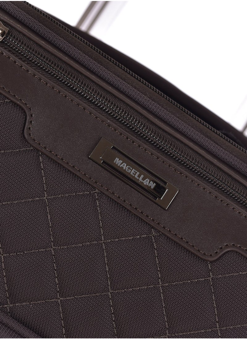 MAGELLAN - Magellan Luggage 4 Piece Set Trolley Travel Bag Size 20/24/28/32 Inch Brown - Image 1