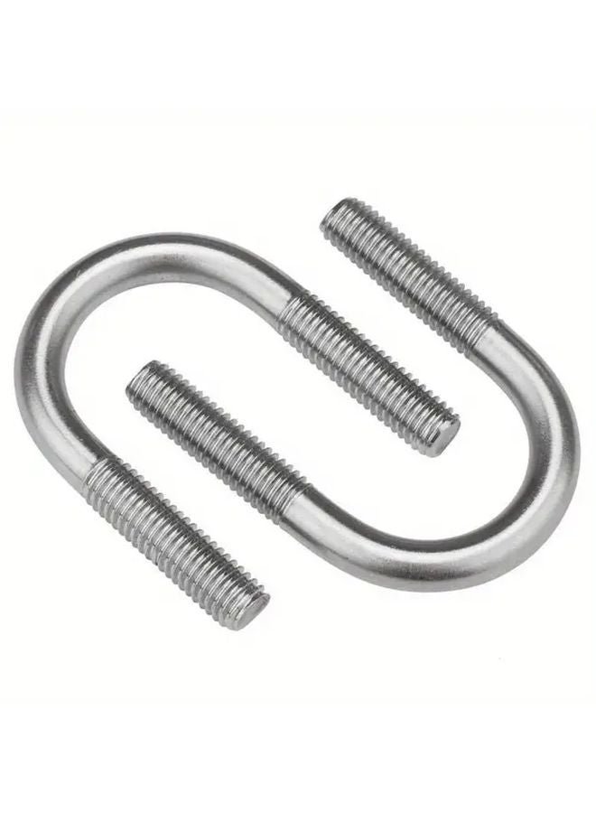 M8x60 براغي U من الفولاذ المقاوم للصدأ، مشابك ثقيلة قابلة للتعديل لتركيب الأنابيب والكابلات، قطعتان - Image 5