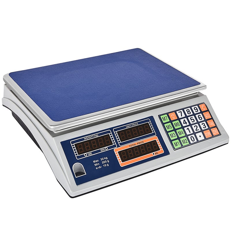 SENVIL Commercial Digital Food Scale – Portable Price Scale – Rechargeable LCD Display, 30kg / 66lb Capacity, Accurate Meat Weighing, Ideal for Street Vendors, Butchers & Grocery Shops - Image 5