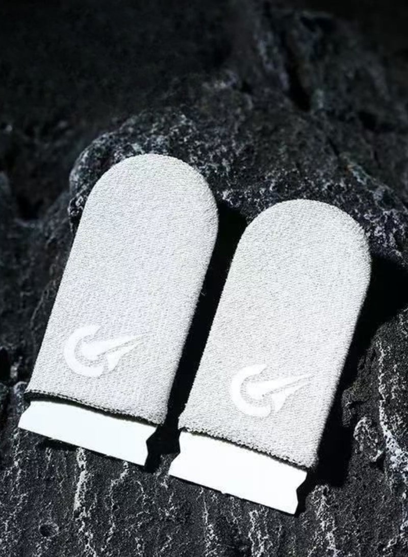 كاست ويف أكمام أصابع ألعاب كاستويف - قفازات مضادة للتعرق، قابلة للتهوية، حساسة اللمس، مناسبة لألعاب الجوال، ببجي، فري فاير، وكول أوف ديوتي | فضي