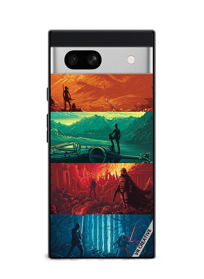 VR CREATIVE Protective Case Cover For Google Pixel 7a Phases Of Life Design Multicolour - Image 1