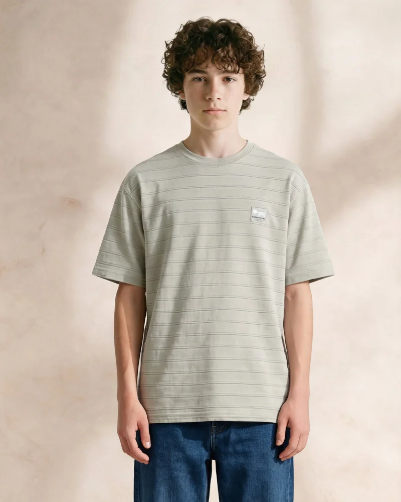 Redtag Senior Boys Green Printed T-Shirt