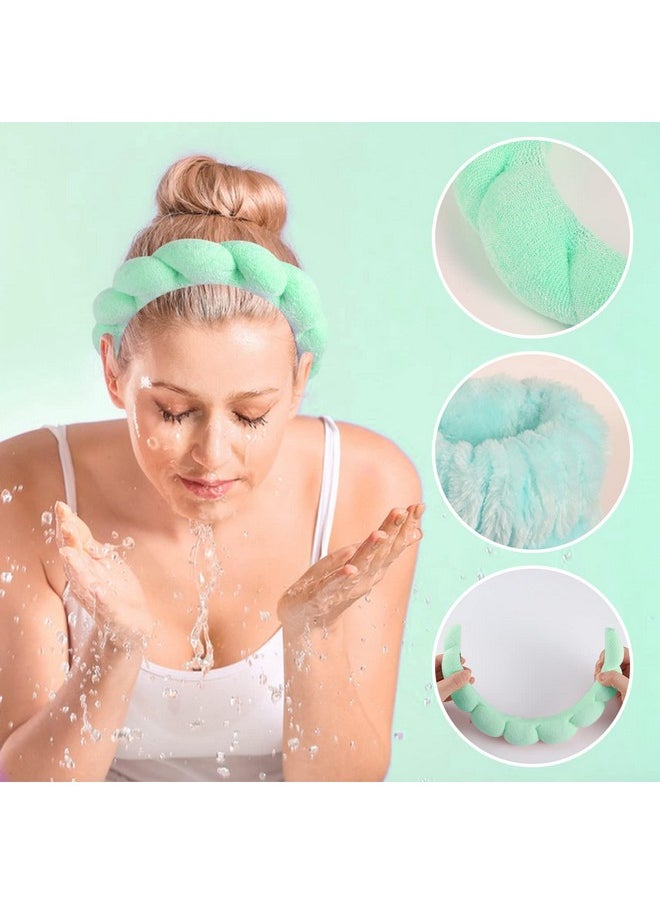 Sponge Spa Headband For Women Green Makeup Headband And Wrist Washband Set For Face Washing Skincare Shower Makeup Removal - pzsku/Z13FAB60A99D3477B29F4Z/45/_/1718616503/9b065195-1670-481d-bead-cd0a9f8a81a2