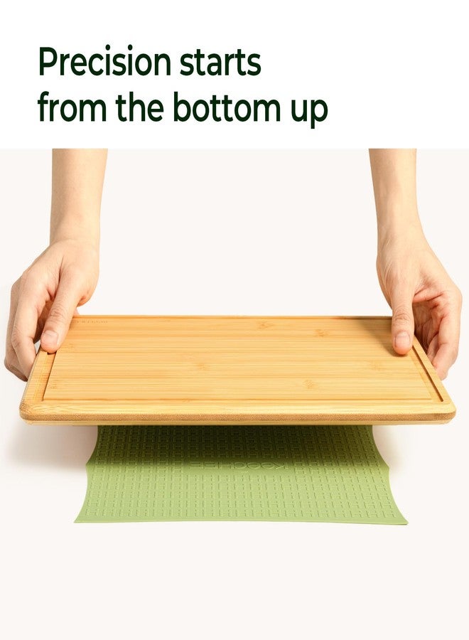 Keechee Cutting Board with Non-slip Mat, Bamboo Cutting Board for Kitchen Meal Prep & Serving - Wood Serving Board Set with Deep Juice Groove Ideal Kitchen Gifts - Image 2