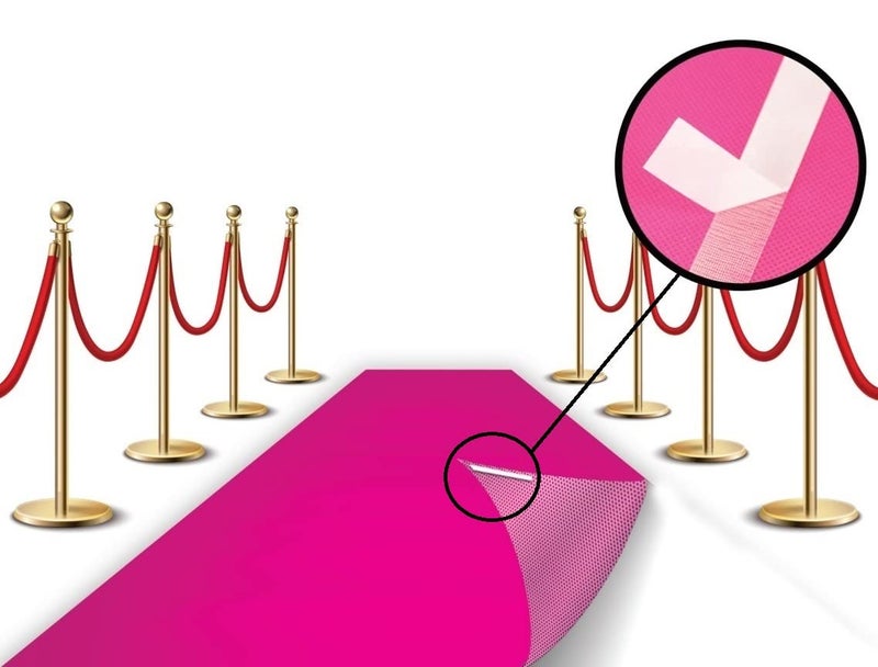 Red Carpet Floor Runner Hollywood Party Decoration Fabric 100 GSM Pink 2x15 Feet